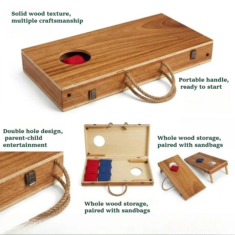 Premium Wooden Foldable Cornho - Cornhole Board Set review and price