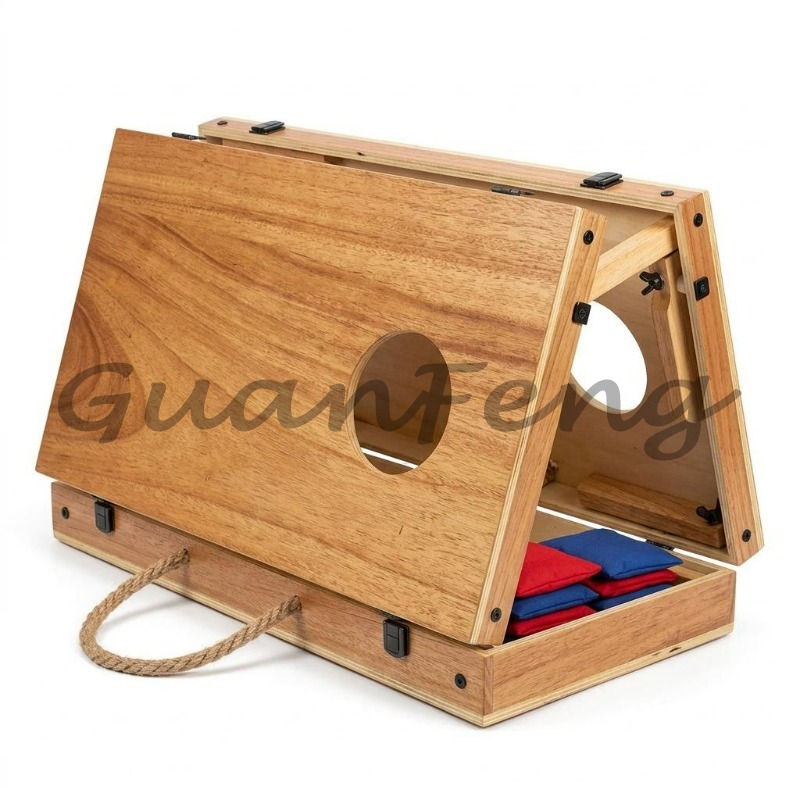 Wooden Foldable Cornhole Set B - Cornhole Board Set review and price