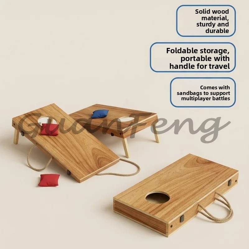 Wooden Foldable Cornhole Set B - Cornhole Board Set review and price