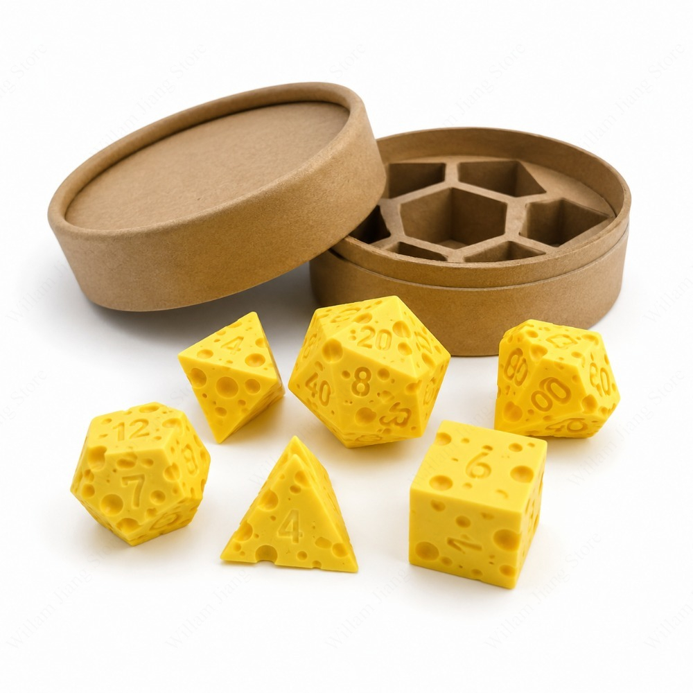 3D Printed Cheese Dice Set wit - Party Games At Christmas review and price