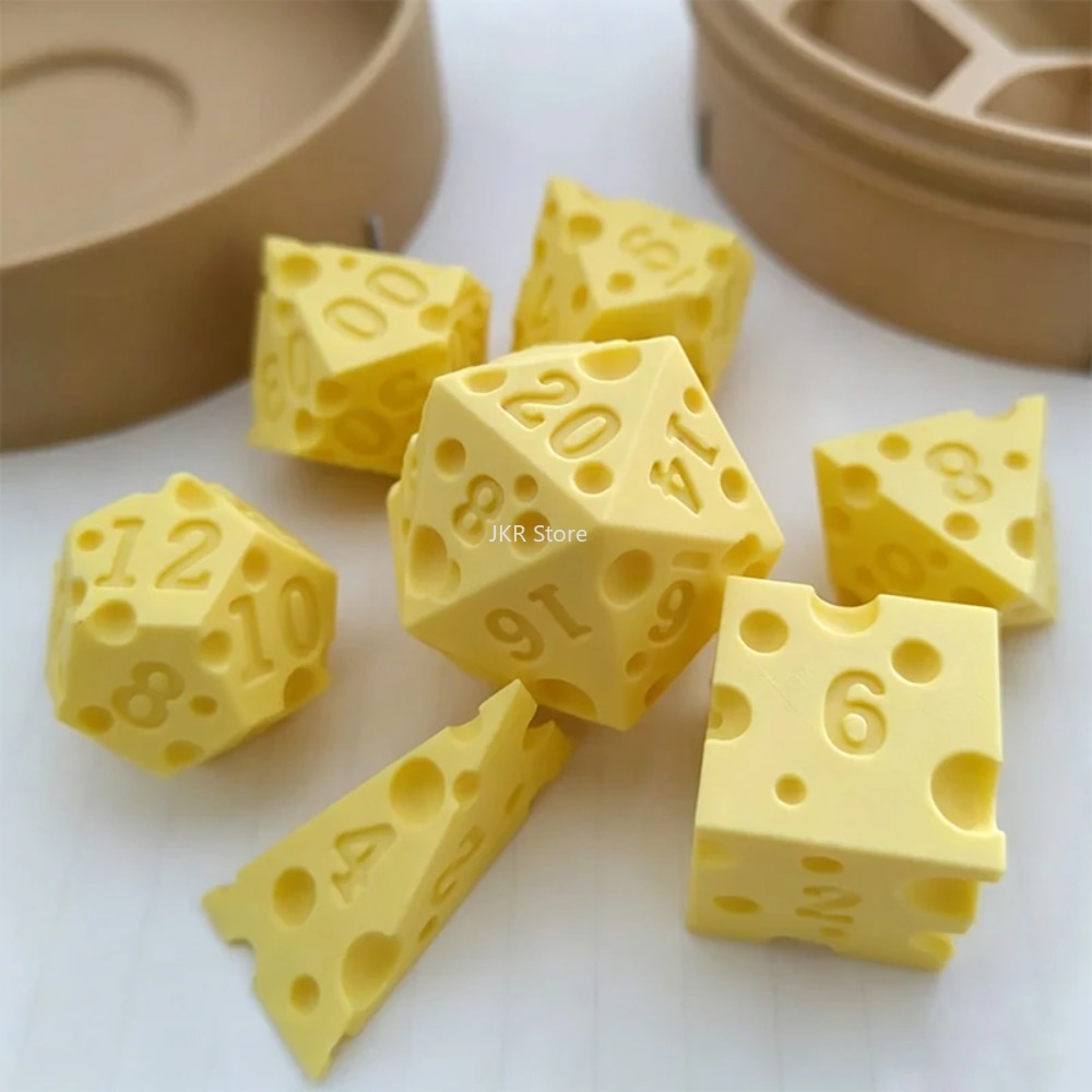 3D Printed Cheese Dice Set wit - Party Games At Christmas review and price