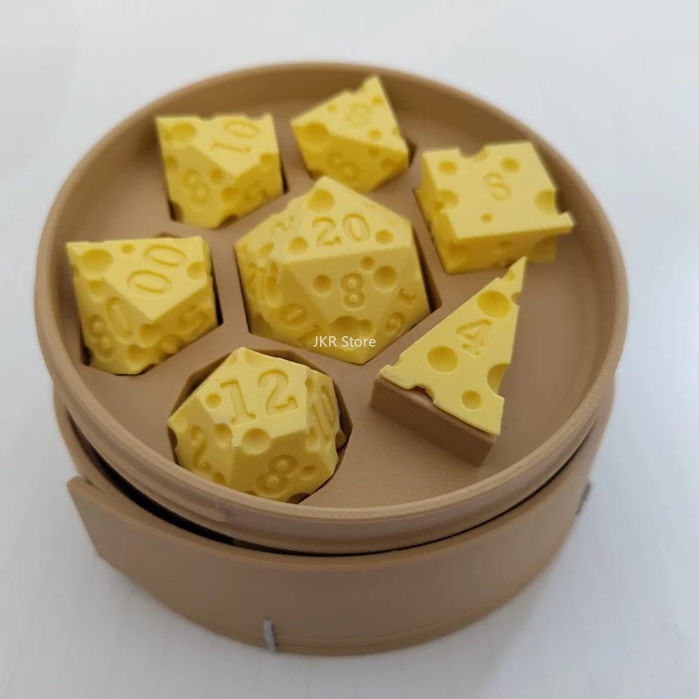 3D Printed Cheese Dice Set wit - Party Games At Christmas review and price