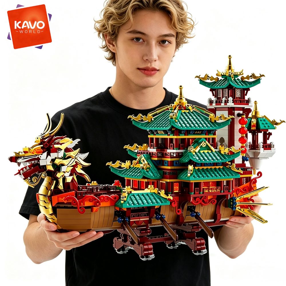 KAVOWORLD 2453pcs Dragon Boat  - Party Games Meaning review and price
