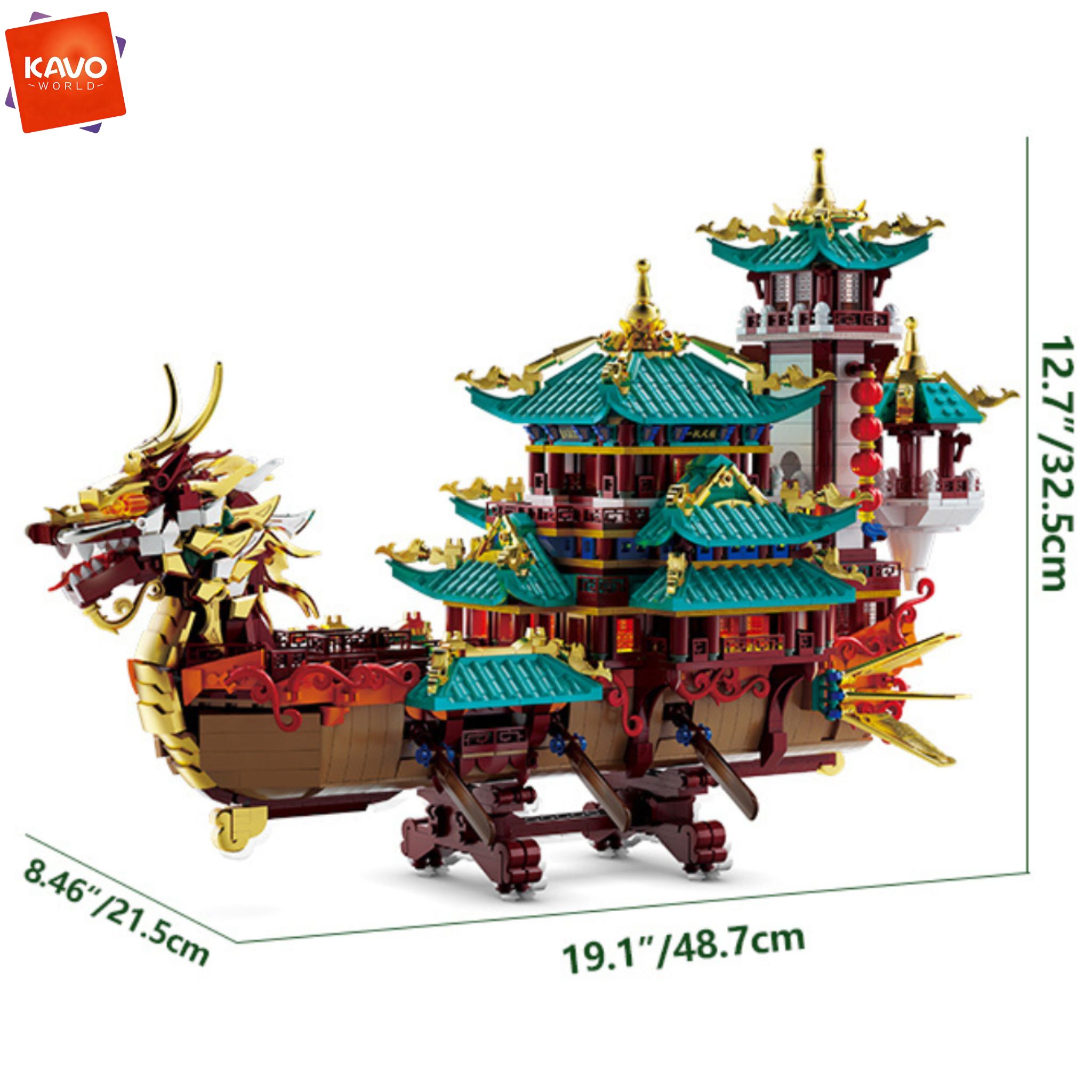 KAVOWORLD 2453pcs Dragon Boat  - Party Games Meaning review and price