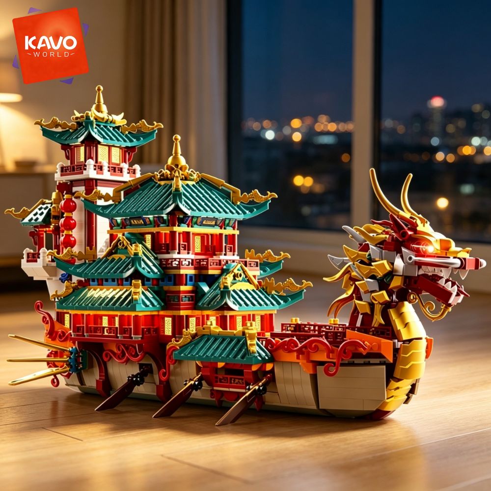 KAVOWORLD 2453pcs Dragon Boat  - Party Games Meaning review and price