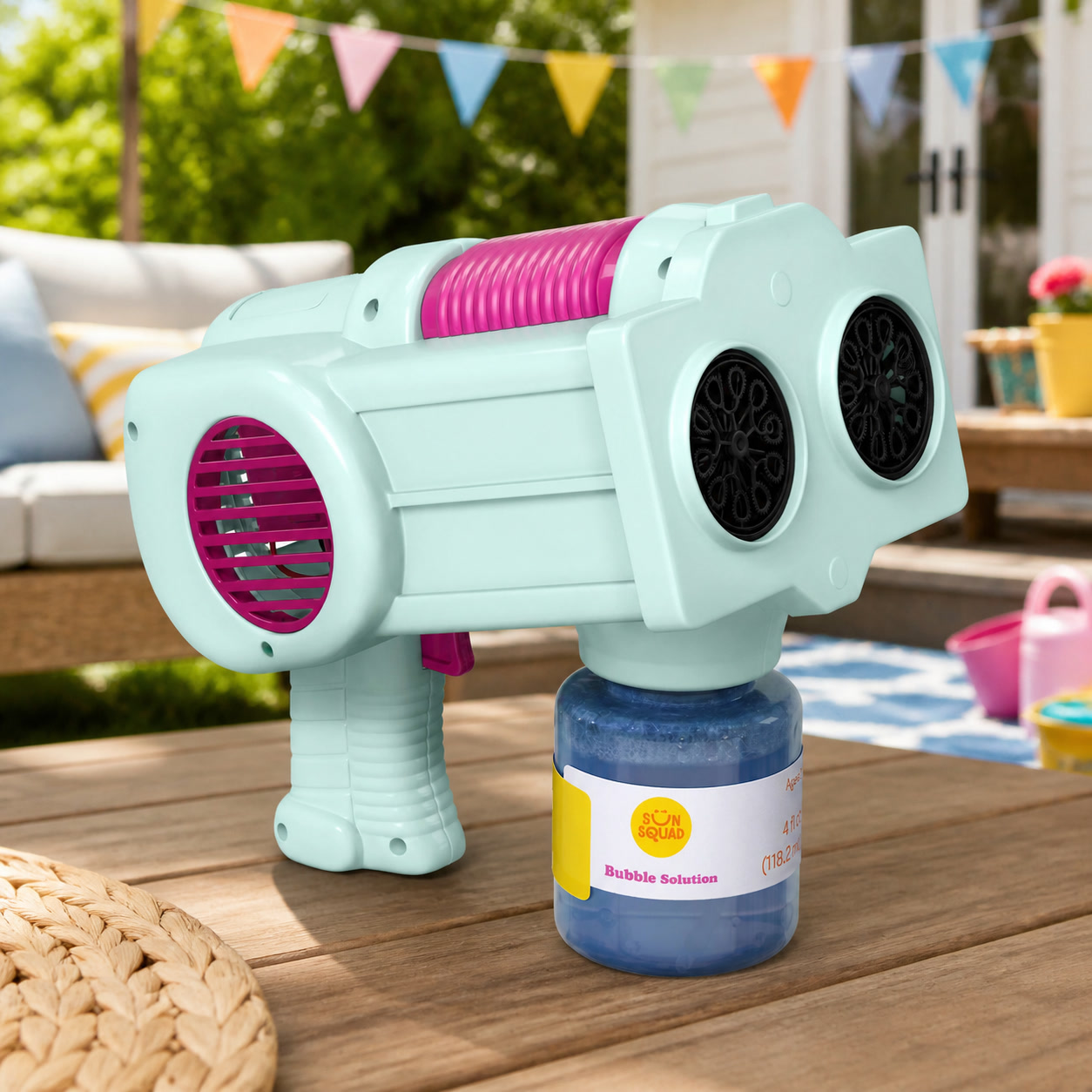 Dual Bubble Blaster Toy With E - Party Games Easy Kids review and price