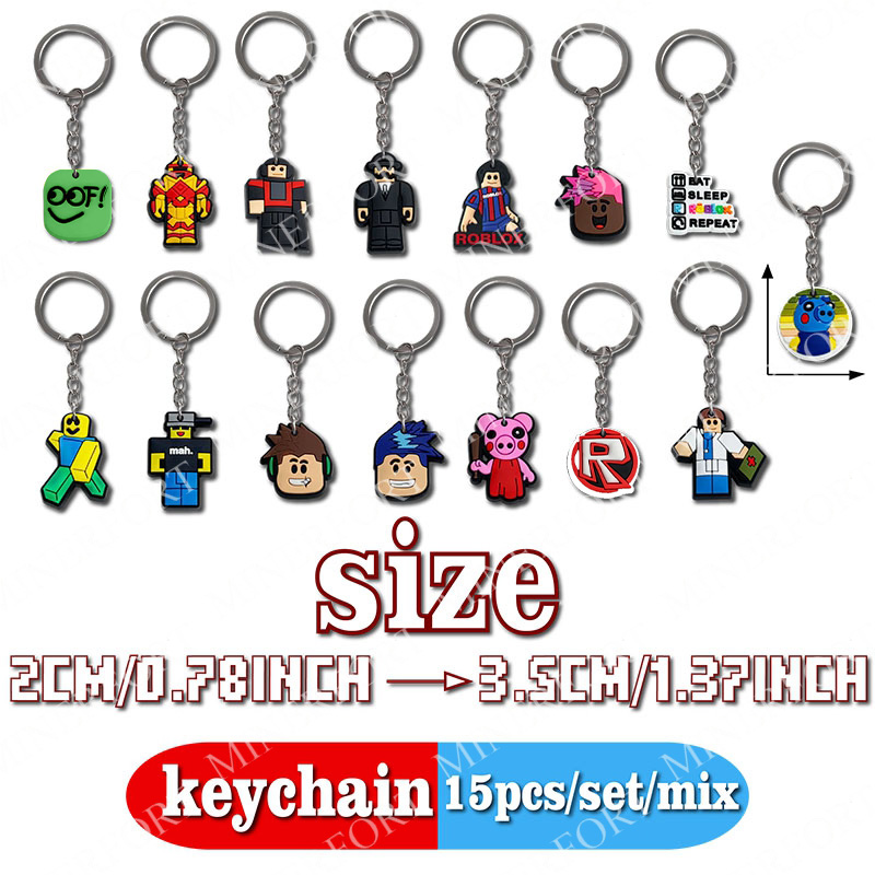 15Pcs Game Roblox Themed Keych - Party Games In Roblox review and price